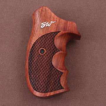 Smith Wesson N Frame Roundbutt TAC Rosewood Grips Silver Logo